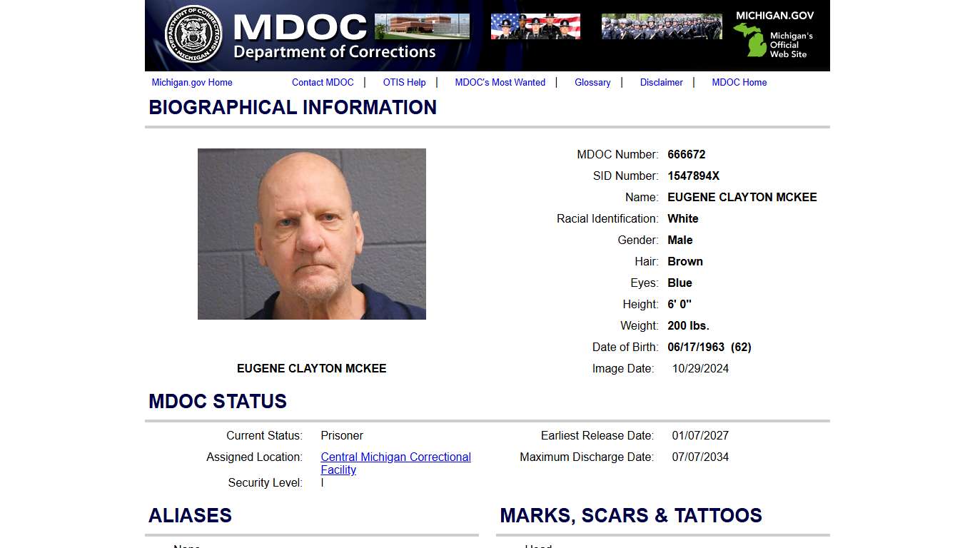 Offender Tracking Information System (OTIS) - Offender Profile